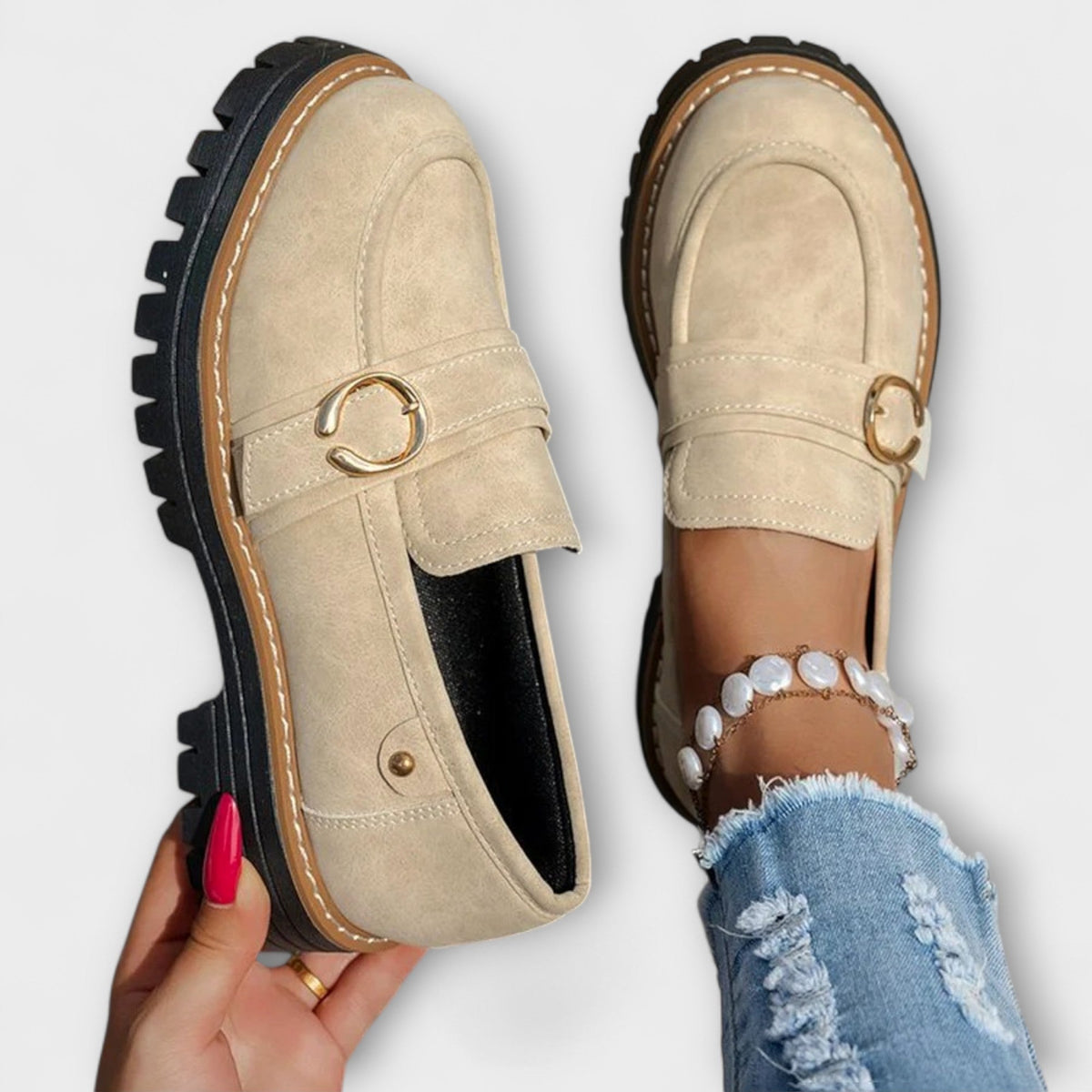 Милица – Ежедневни мокасини със заоблен връх – Удобен дизайн