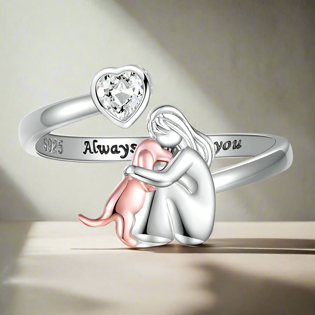 Пръстен с куче и стопанин